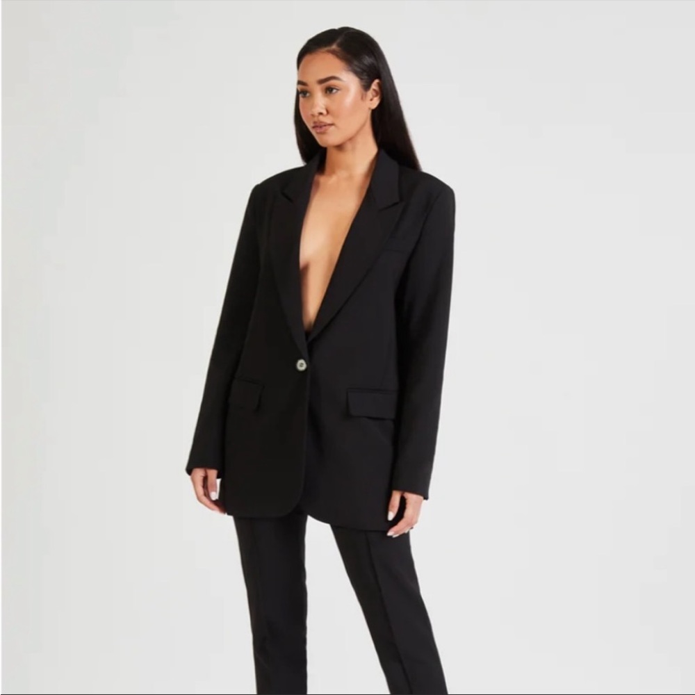 Because of Alice Boyfriend Black Blazer XS